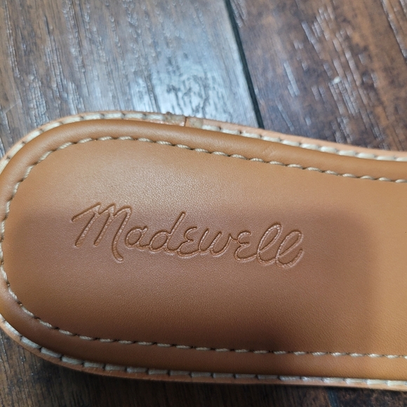 Madewell Red Leather Maddie Slides Sandals size 8 - Picture 7 of 9